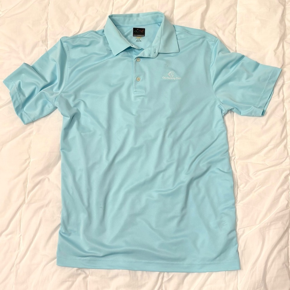Greg Norman Polo Aqua Country Club Golf Shirt Performance Large - Picture 6 of 11